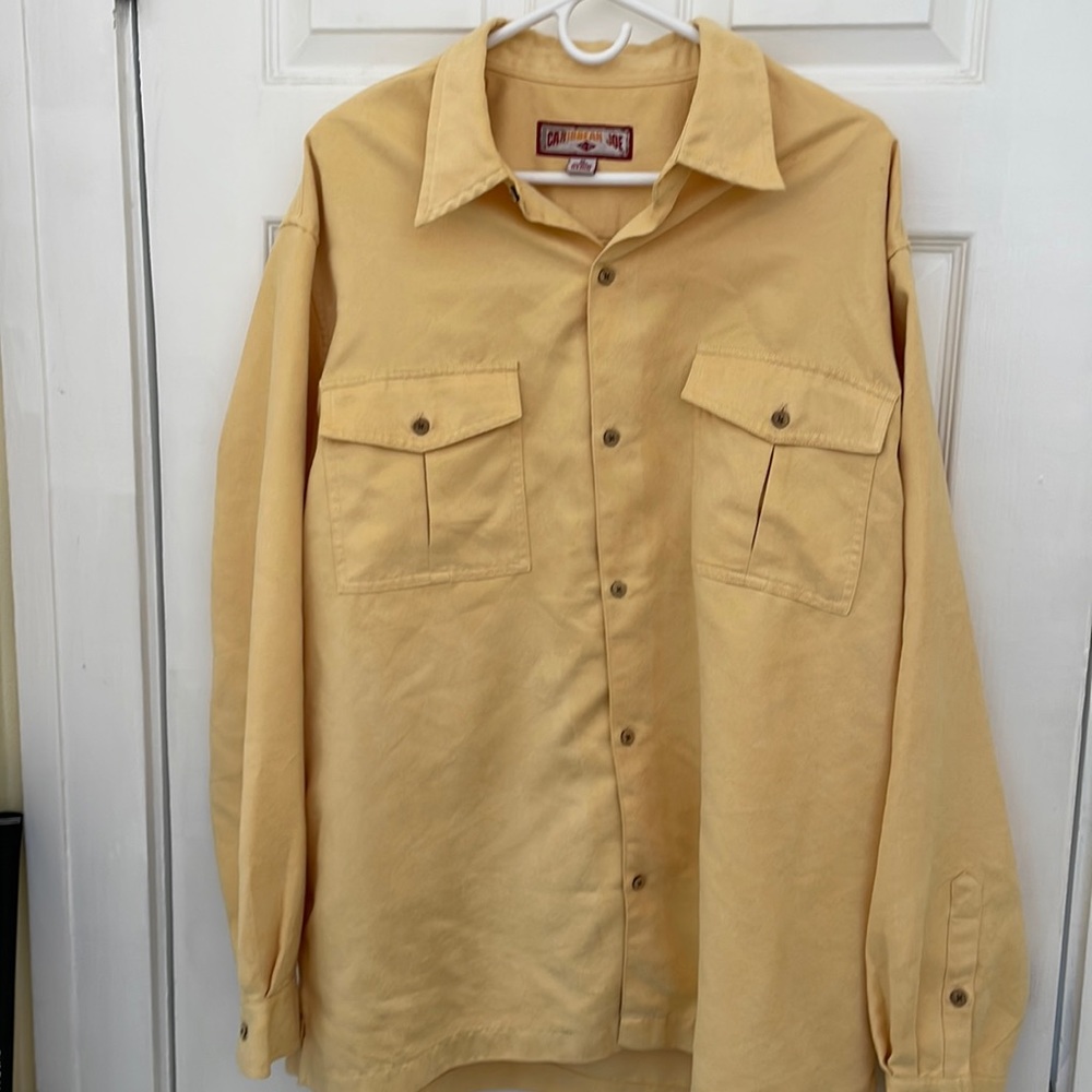 Caribbean Joe Mens Button Down Long Sleeve Shirt